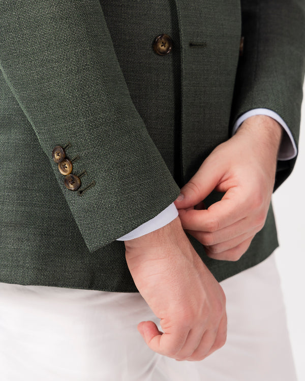 Green Double Breast Jacket - Made in Italy