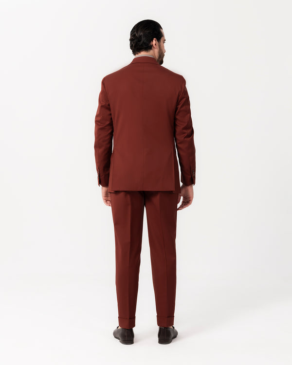 Terracotta Single Breast Sartorial Suit - Made in Italy