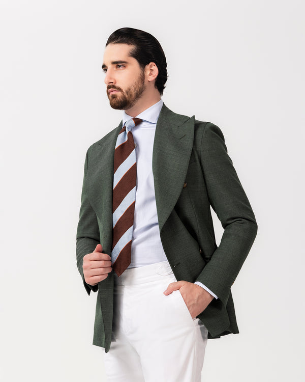 Green Double Breast Jacket - Made in Italy