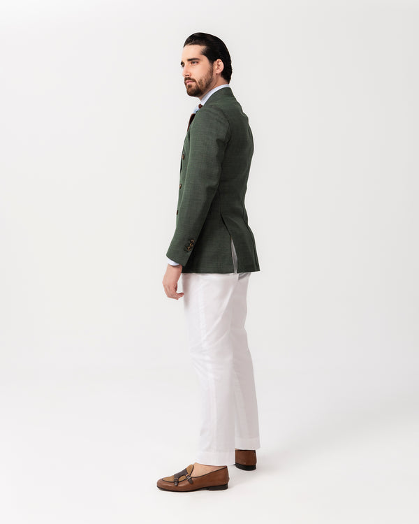 Green Double Breast Jacket - Made in Italy