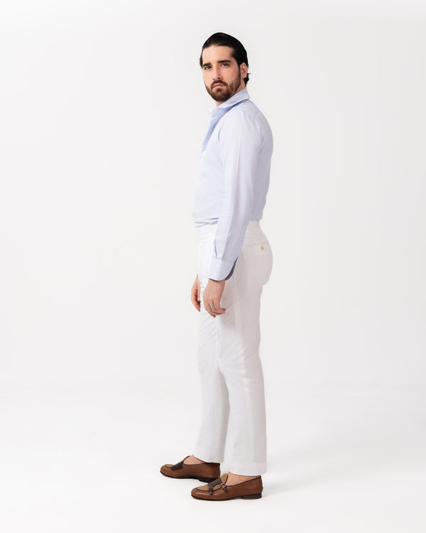 White Sartorial Trousers - Made in Italy