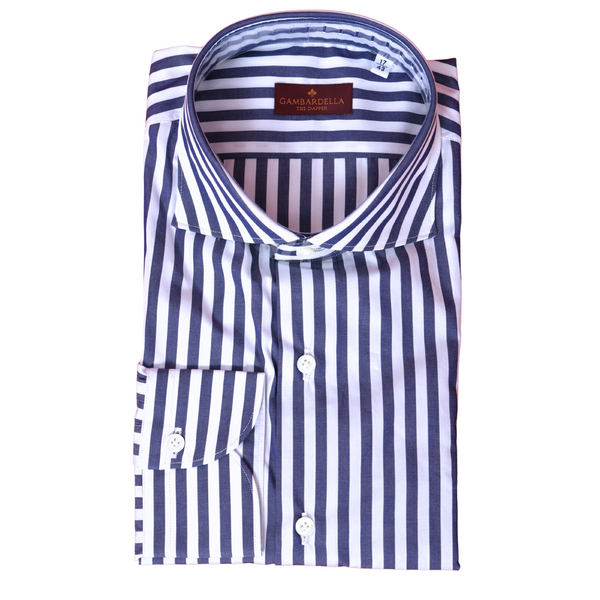 Stripe Blue Shirt Sartoriale - Made in Italy